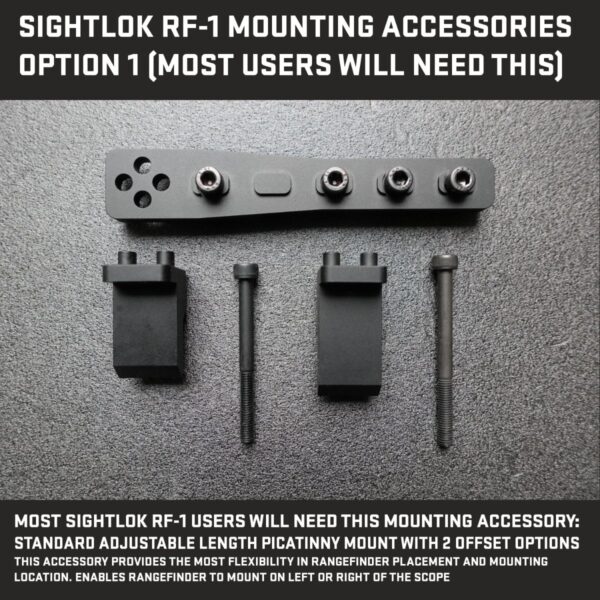 Rail Mount Range Finder on Left or Right of Scope With This Sightlok RF-1 Accessory