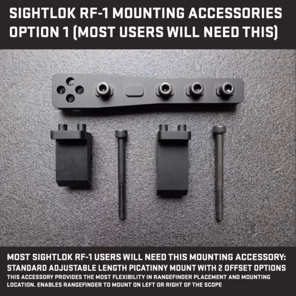 Rail Mount Range Finder on Left or Right of Scope With This Sightlok RF-1 Accessory