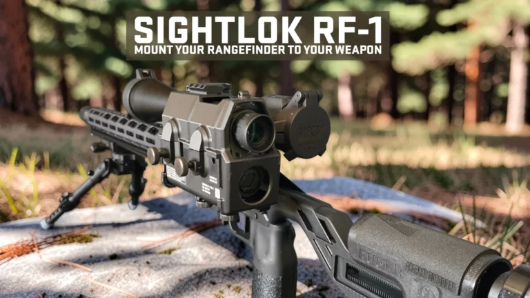 Sightlok RF-1 rangefinder mount on a rifle